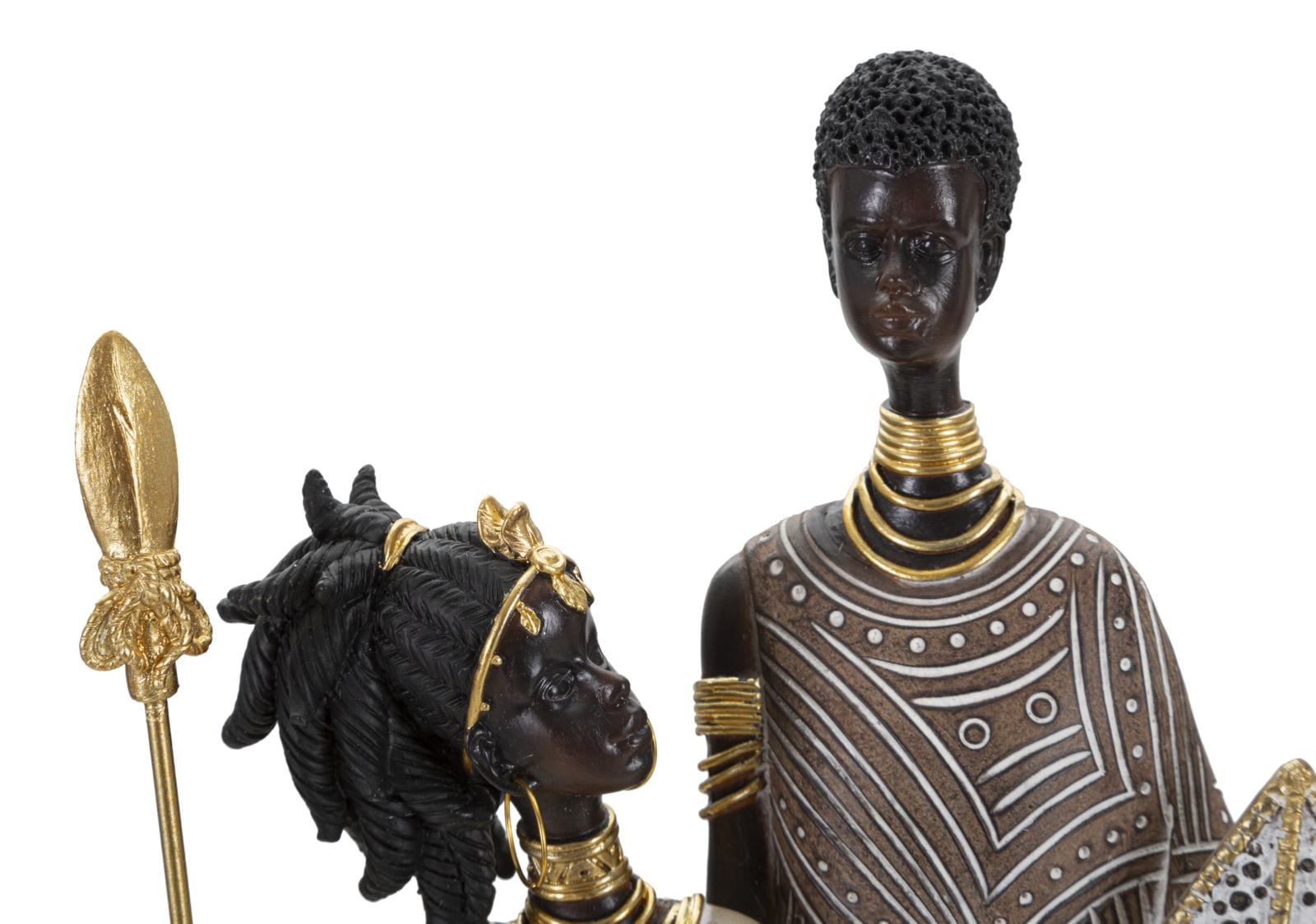 Mauro Ferretti Decoratiune din polirasina, Tribal Masai Family Multicolor, L16,5xl11,5xH38 cm