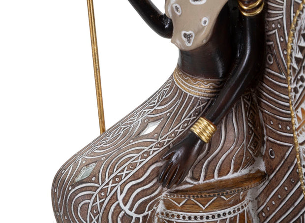 Mauro Ferretti Decoratiune din polirasina, Tribal Masai Family Multicolor, L16,5xl11,5xH38 cm