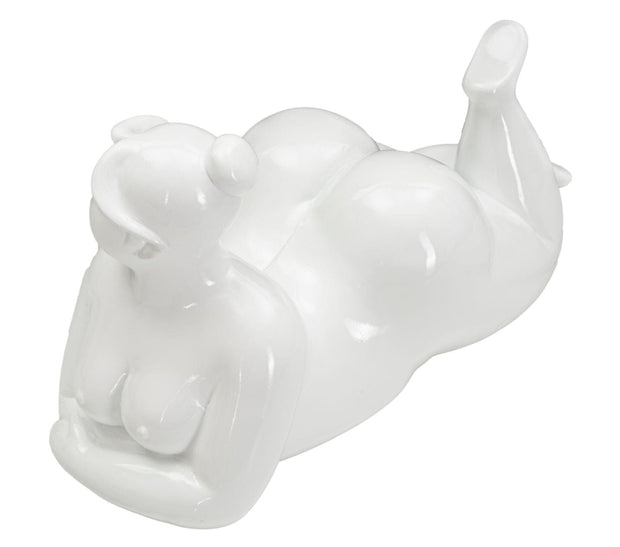 Mauro Ferretti Decoratiune din polirasina, Women Yoga Relax Alb, L32xl16xH16 cm