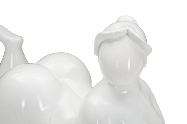 Decoratiune din polirasina, Women Yoga Relax Alb, L32xl16xH16 cm (3)