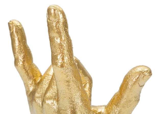 Decoratiune din polirasina, Yeah Hand Auriu, L14,5xl7xH23 cm (5)