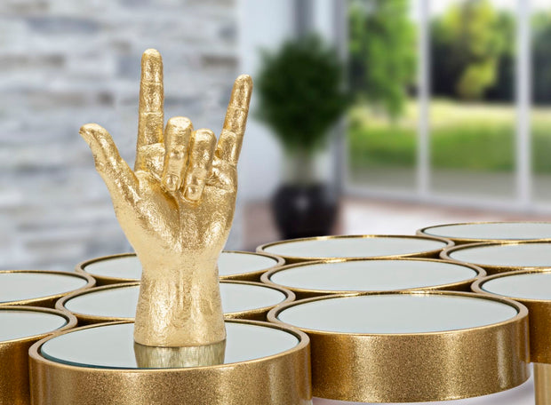 Mauro Ferretti Decoratiune din polirasina, Yeah Hand Auriu, L14,5xl7xH23 cm