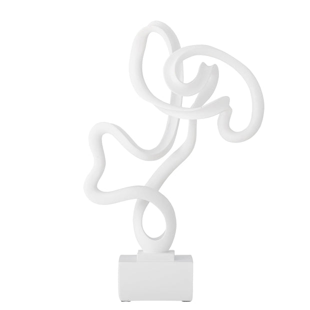 Decoratiune din rasina, Arista Alb, L27,5xl12xH44 cm