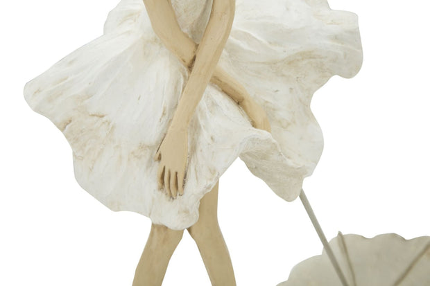 BFSummer Decoratiune din rasina Donna Natural, l18xA11xH31 cm