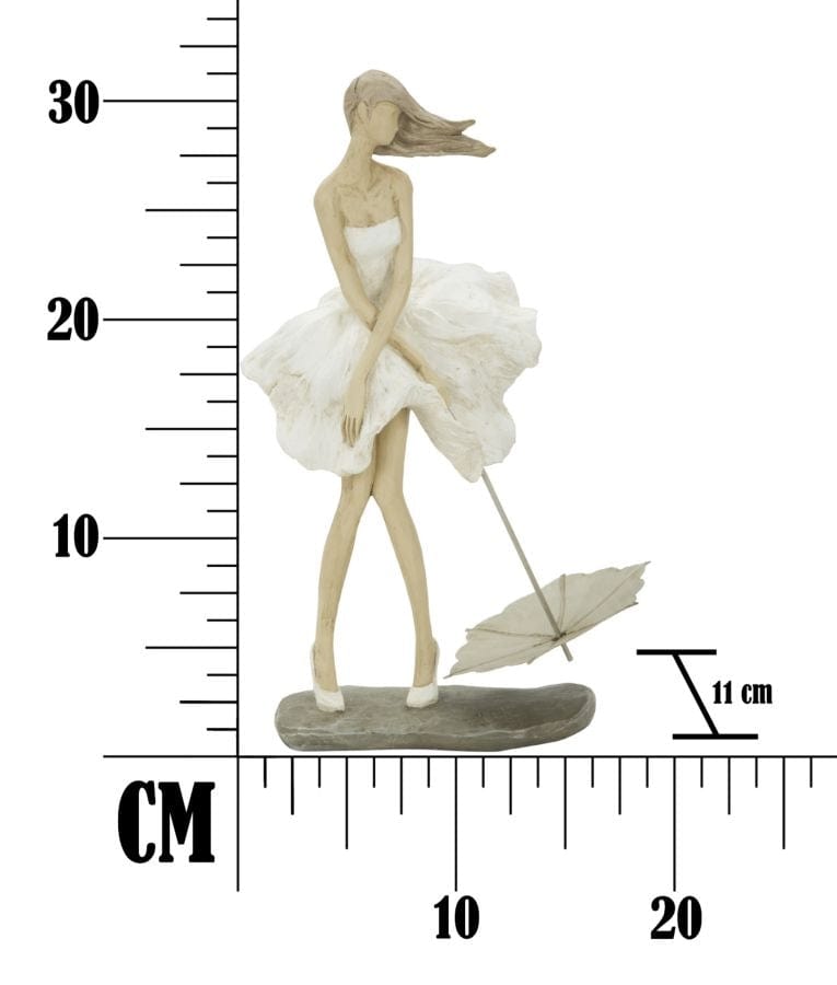 BFSummer Decoratiune din rasina Donna Natural, l18xA11xH31 cm