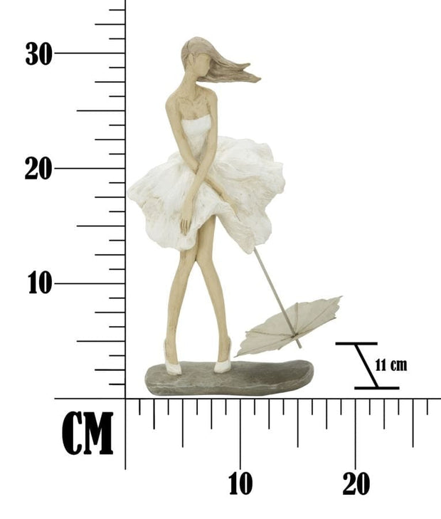 BFSummer Decoratiune din rasina Donna Natural, l18xA11xH31 cm