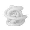 Decoratiune din sticla, Knot Alb, L10xl10xH10 cm