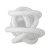 Decoratiune din sticla, Knot Alb, L10xl10xH10 cm (1)