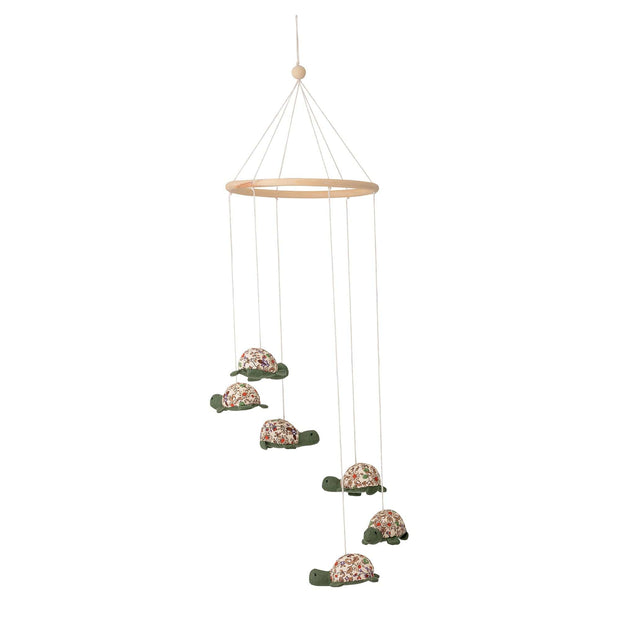 Decoratiune din textil si bambus, Dott Verde, Ø20xH62 cm