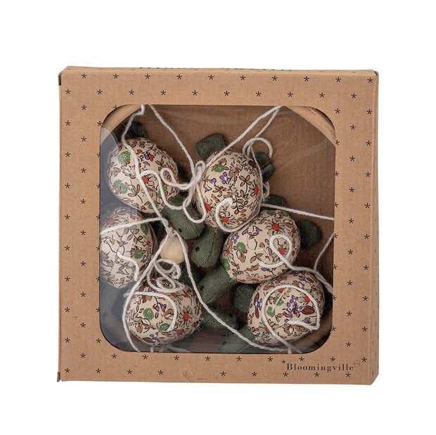 Decoratiune din textil si bambus, Dott Verde, Ø20xH62 cm (1)