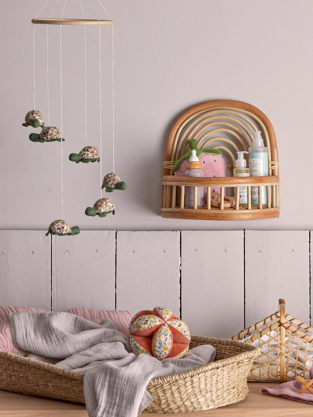 Decoratiune din textil si bambus, Dott Verde, Ø20xH62 cm (3)