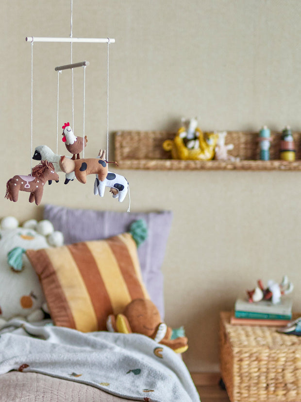 Decoratiune din textil si lemn, Gunni Maro, Ø28xH38 cm (4)