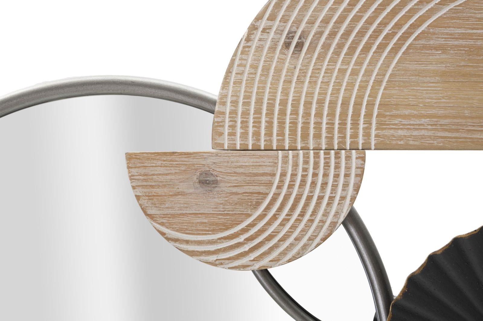 Mauro Ferretti Decoratiune metalica de perete, cu oglinda, Abstract Multicolor, l90,2xA5,1xH50,2 cm