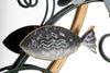 Mauro Ferretti Decoratiune metalica de perete, cu oglinda, Fish Multicolor, l88,9xA7,6xH65,4 cm