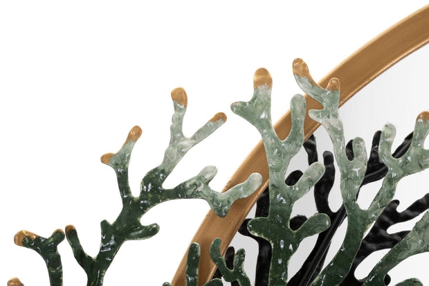 Mauro Ferretti Decoratiune metalica de perete, cu oglinda, Fish Multicolor, l88,9xA7,6xH65,4 cm