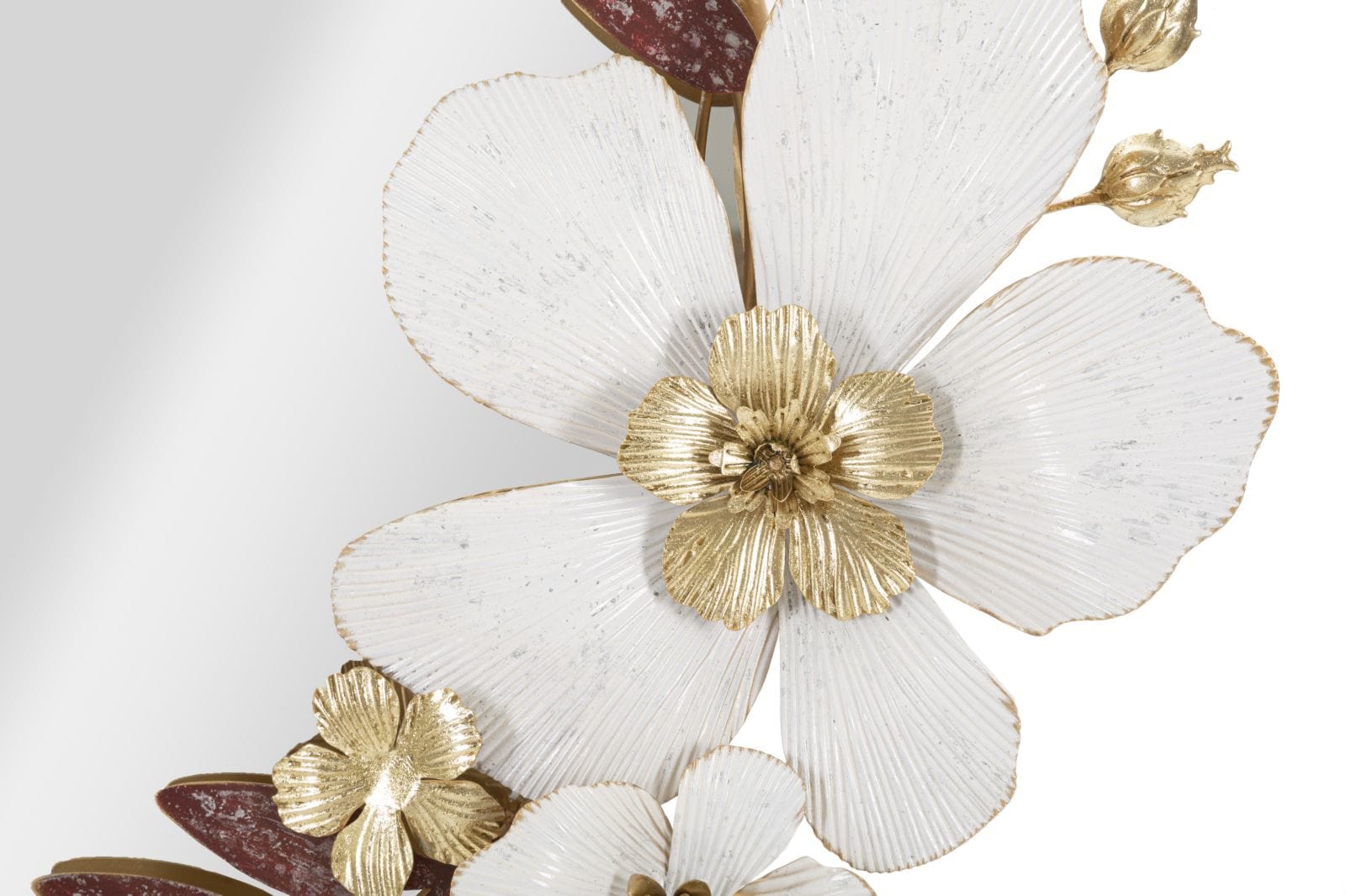 Decoratiune metalica de perete, cu oglinda, Flot Multicolor, l74,9xA7,6xH72,4 cm (1)