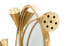 Decoratiune metalica de perete, cu oglinda, Triple Flow Auriu, l65xA8xH88 cm (1)