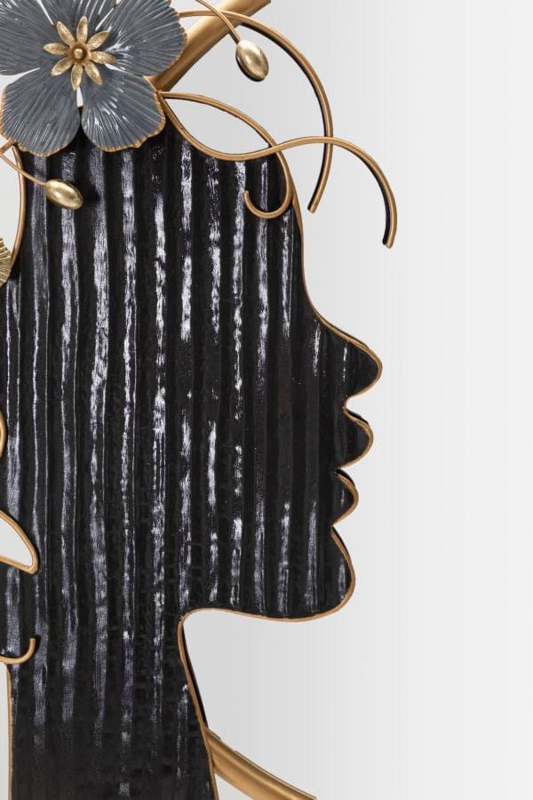 Mauro Ferretti Decoratiune metalica de perete, cu oglinda, Woman Multicolor, l81,9xA7xH61 cm