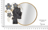 Mauro Ferretti Decoratiune metalica de perete, cu oglinda, Woman Multicolor, l81,9xA7xH61 cm