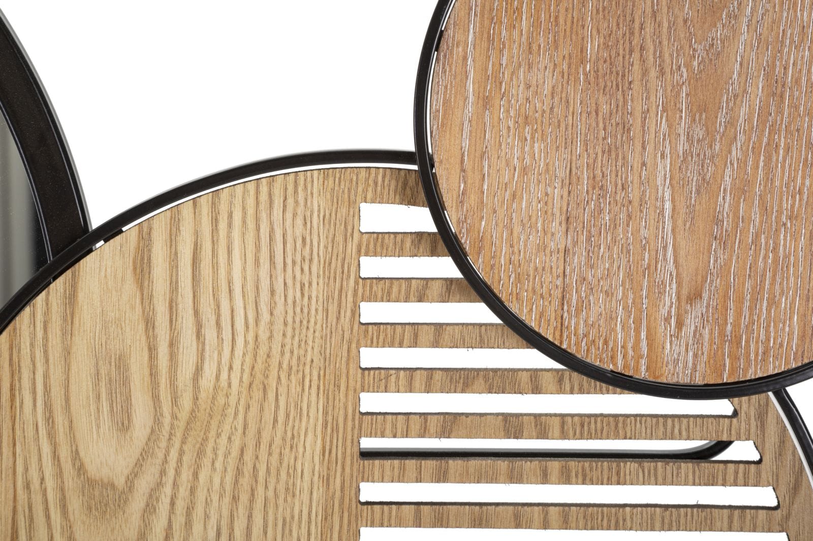 Mauro Ferretti Decoratiune metalica de perete, cu oglinda, Woody Multicolor, l123,2xA4,4xH63,5 cm