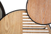 Mauro Ferretti Decoratiune metalica de perete, cu oglinda, Woody Multicolor, l123,2xA4,4xH63,5 cm