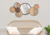 Mauro Ferretti Decoratiune metalica de perete, cu oglinda, Woody Multicolor, l123,2xA4,4xH63,5 cm