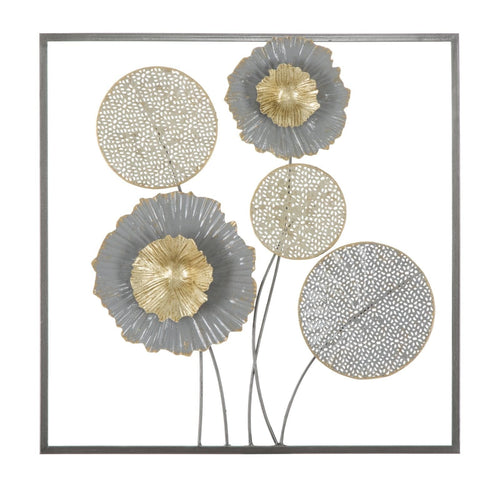 Mauro Ferretti Decoratiune metalica de perete, Sqity Multicolor, l50xA3,8xH50 cm