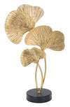 Mauro Ferretti Decoratiune metalica, Foglie Auriu, L24,5xl10,5xH40,5 cm