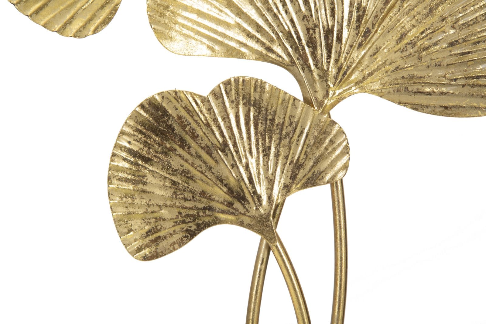 Mauro Ferretti Decoratiune metalica, Foglie Auriu, L24,5xl10,5xH40,5 cm