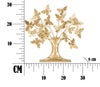 Mauro Ferretti Decoratiune metalica, Tree Glam With Butterfly Auriu, L30xl8xH31 cm