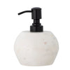 Bloomingville Dozator pentru sapun din marmura, Inoa Alb, Ø11.5xH14 cm