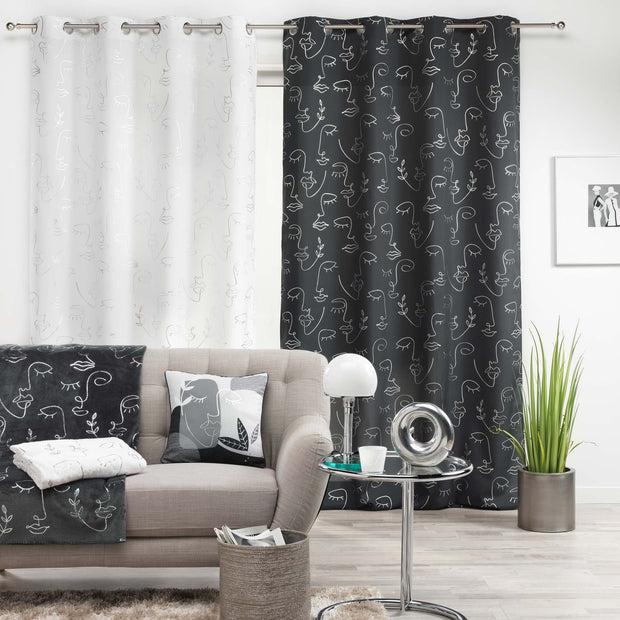 Draperie Arty Line Antracit / Argintiu, 140 x 260 cm (1)