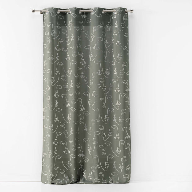 Draperie Arty Line Kaki / Argintiu, 140 x 260 cm