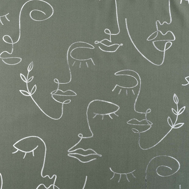 U10 Draperie Arty Line Kaki / Argintiu, 140 x 260 cm