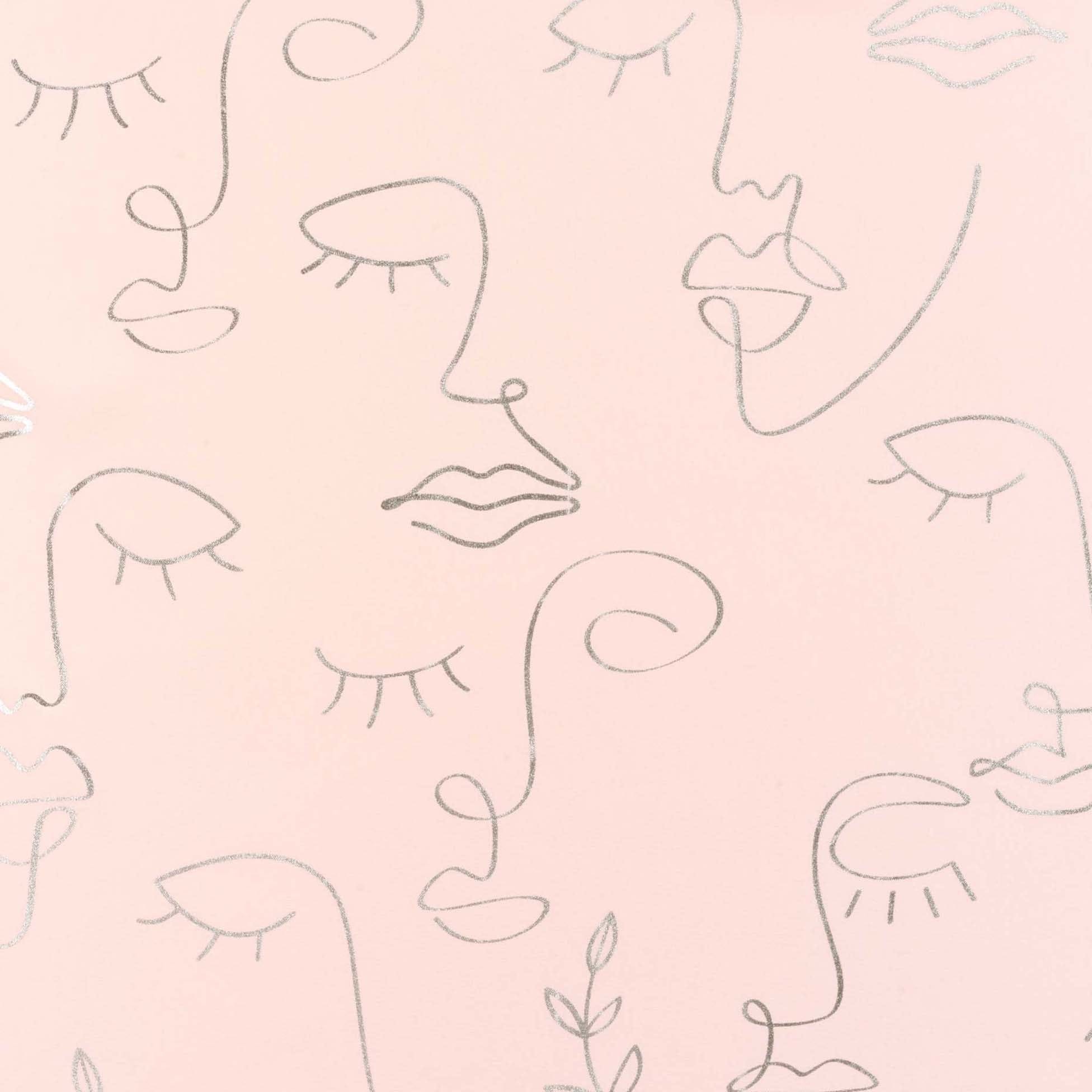 U10 Draperie Arty Line Roz / Argintiu, 140 x 260 cm