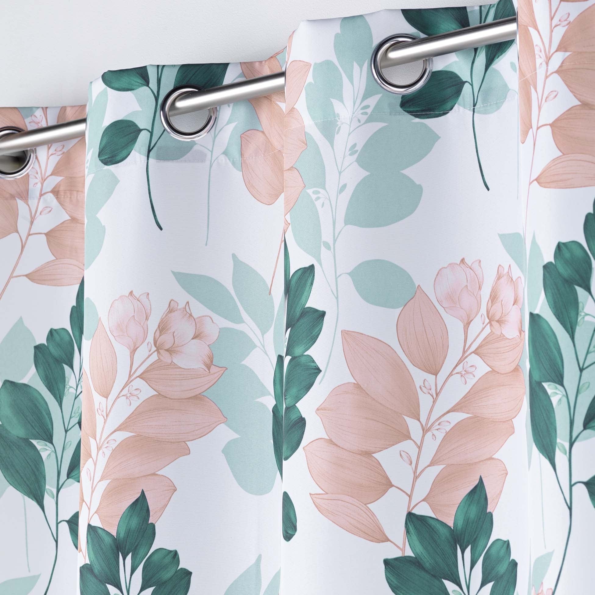 U10 Draperie Belline Alb / Verde, 140 x 260 cm