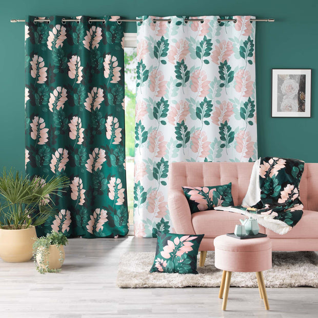 U10 Draperie Belline Alb / Verde, 140 x 280 cm