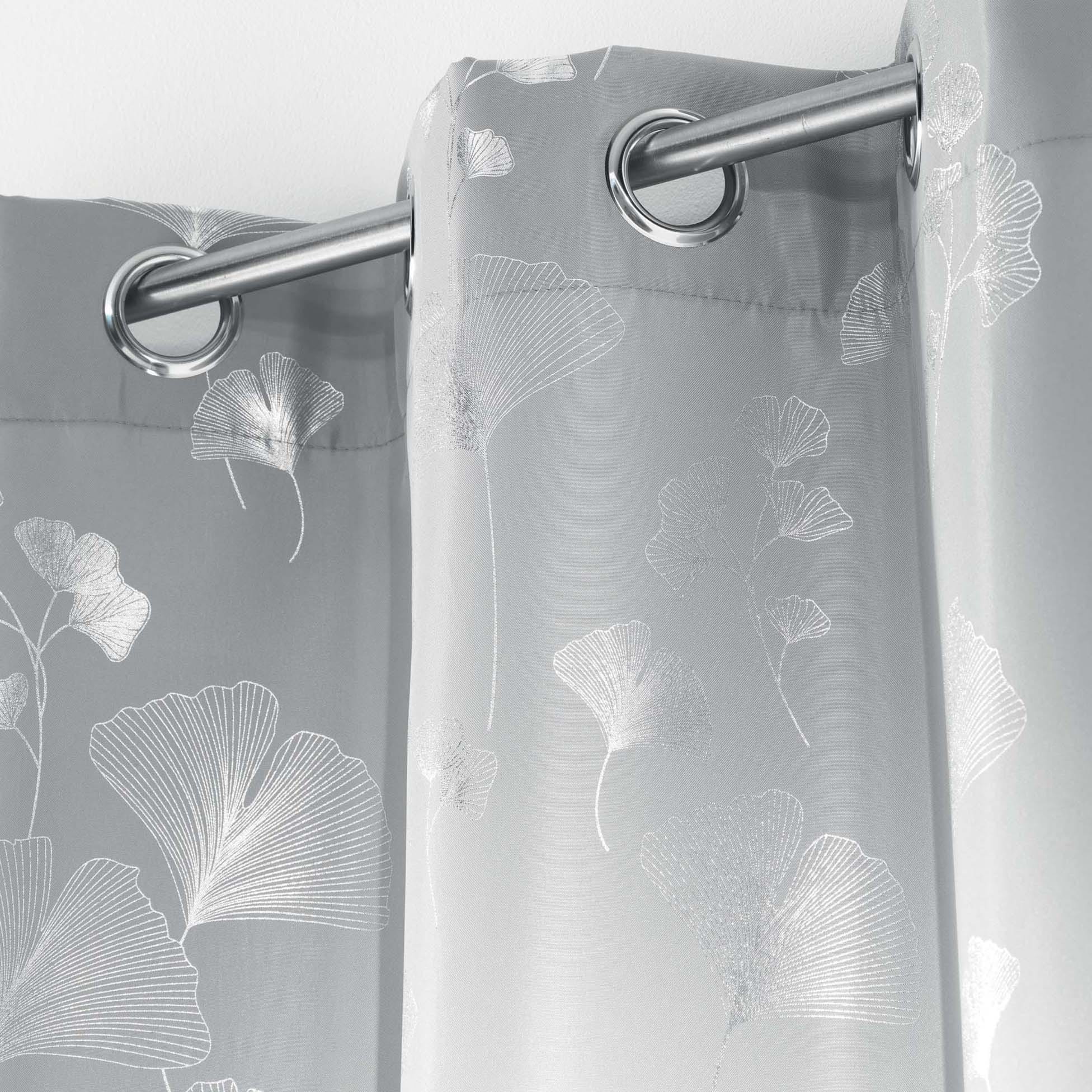 U10 Draperie Bloomy Gri / Argintiu, 140 x 260 cm