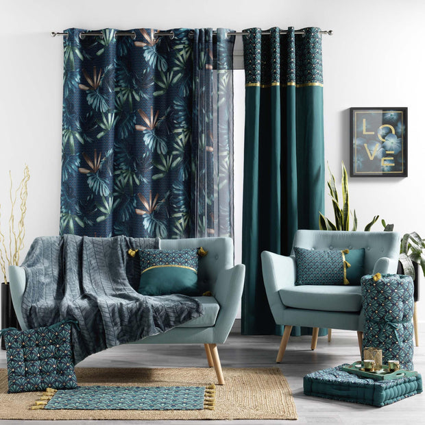 U10 Draperie Blue Garden Bej, 140 x 260 cm