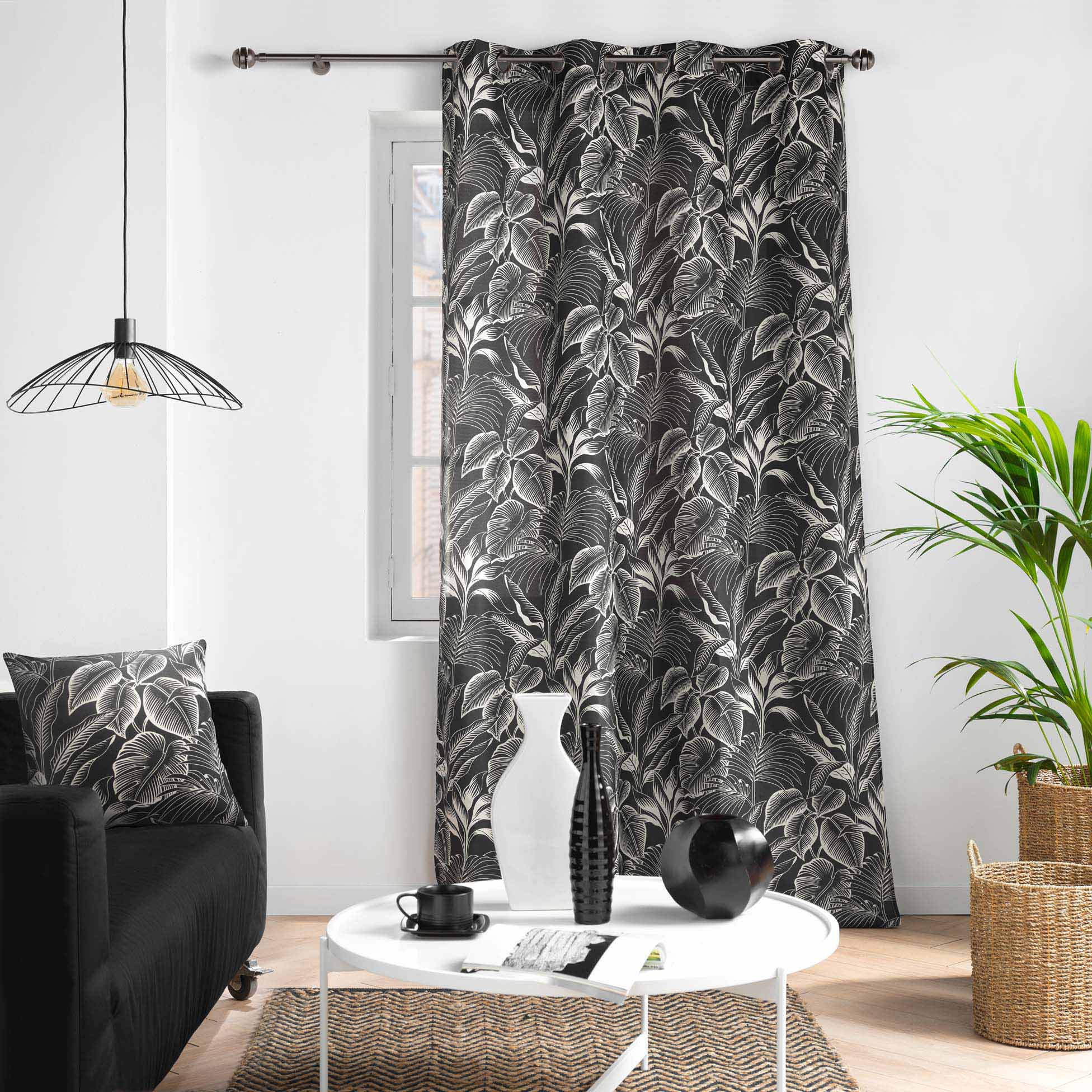 U10 Draperie Cabana Negru, 140 x 280 cm
