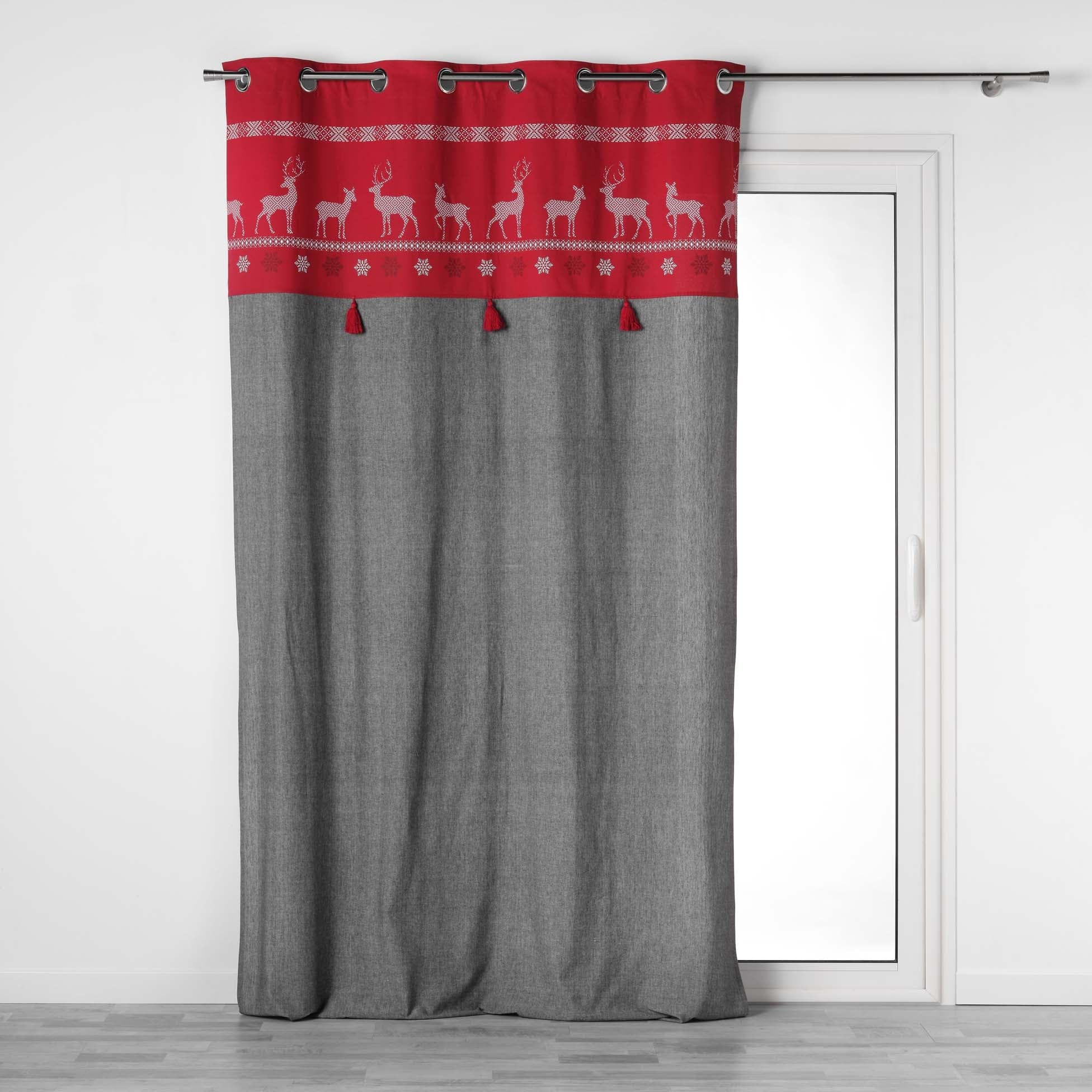 U10 Draperie Cosy Home Rosu / Gri, 140 x 240 cm