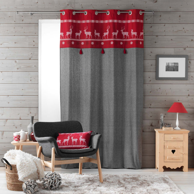 U10 Draperie Cosy Home Rosu / Gri, 140 x 240 cm
