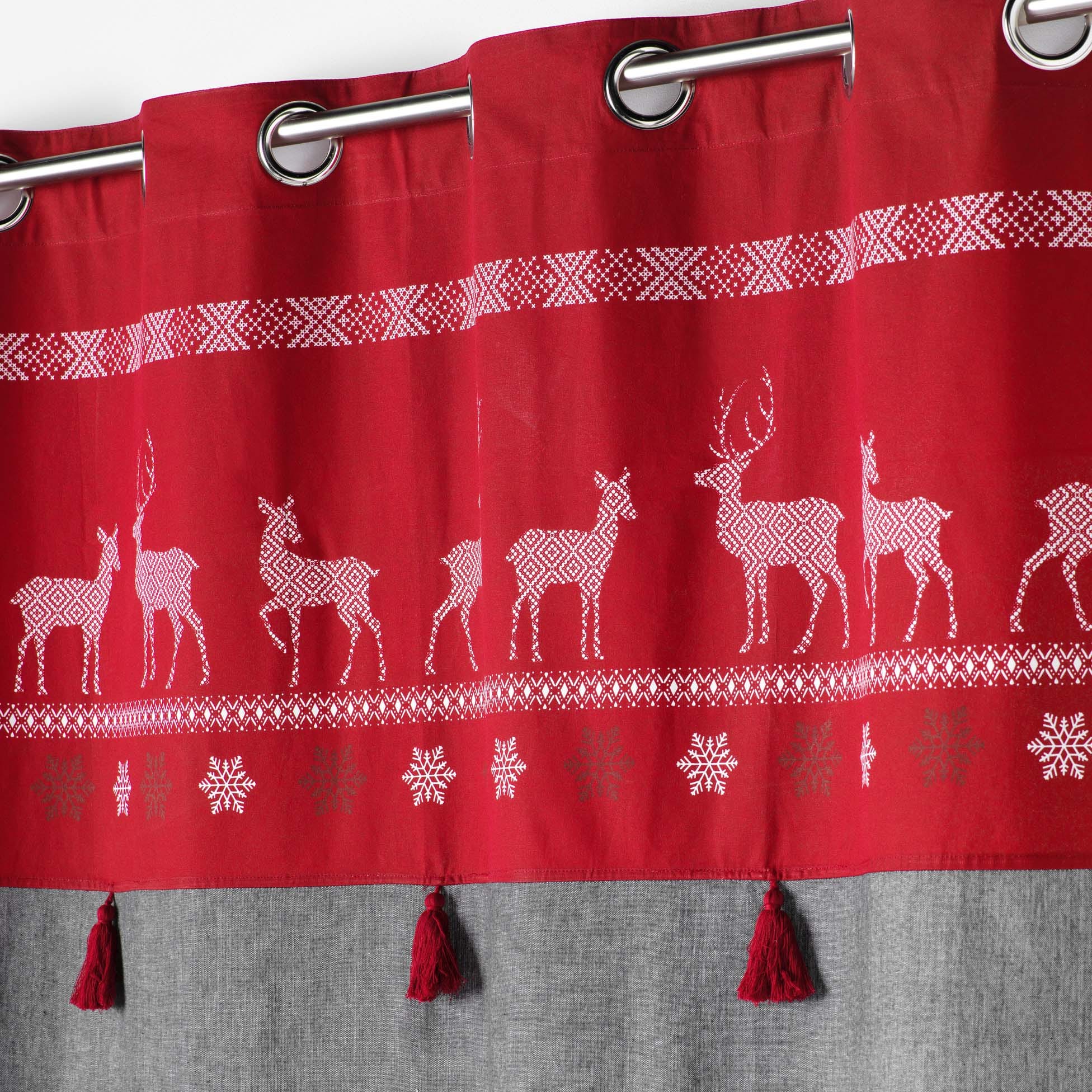 Draperie Cosy Home Rosu / Gri, 140 x 240 cm (3)