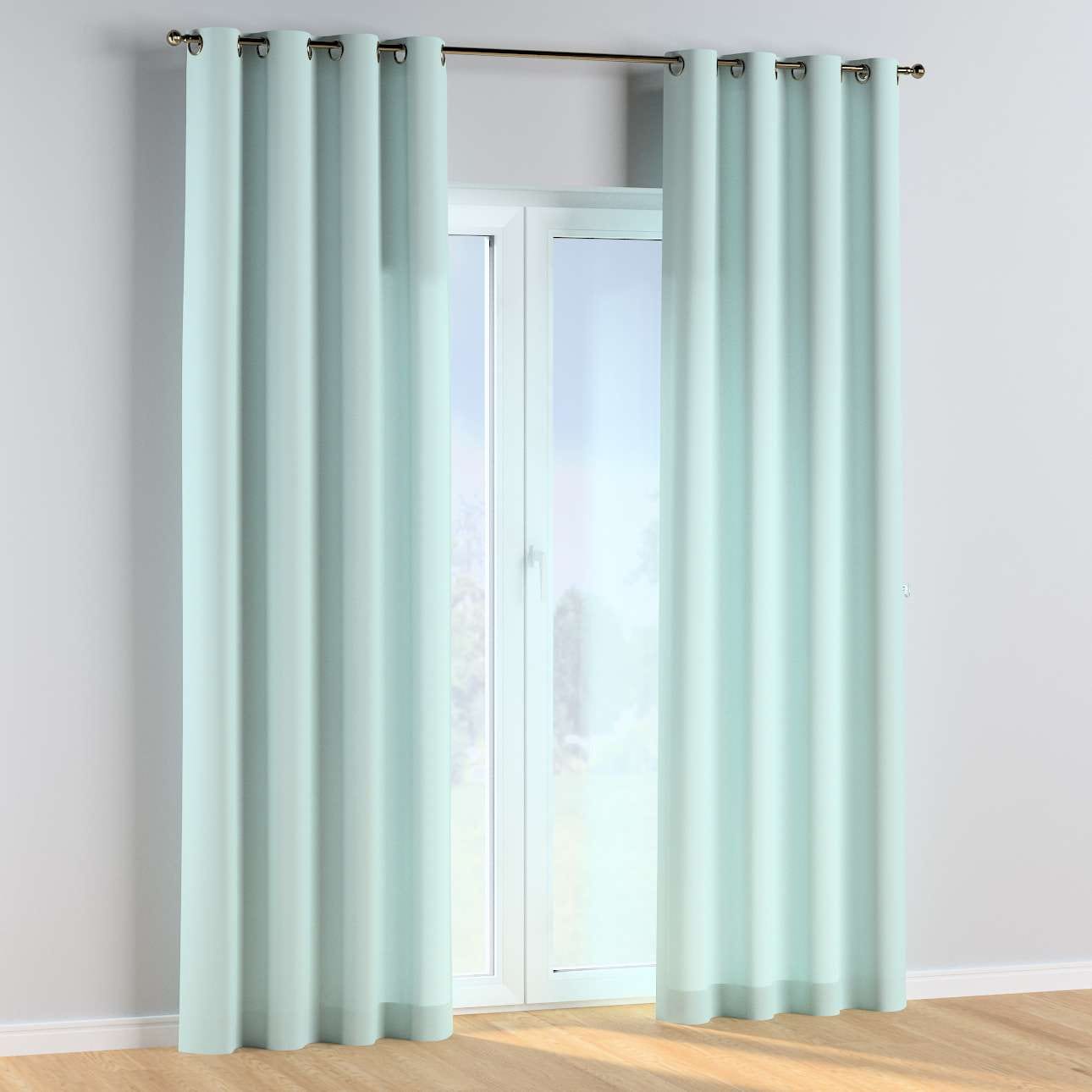 Draperie Cotton Story Eyelet Albastru, 130 x 260 cm (1)