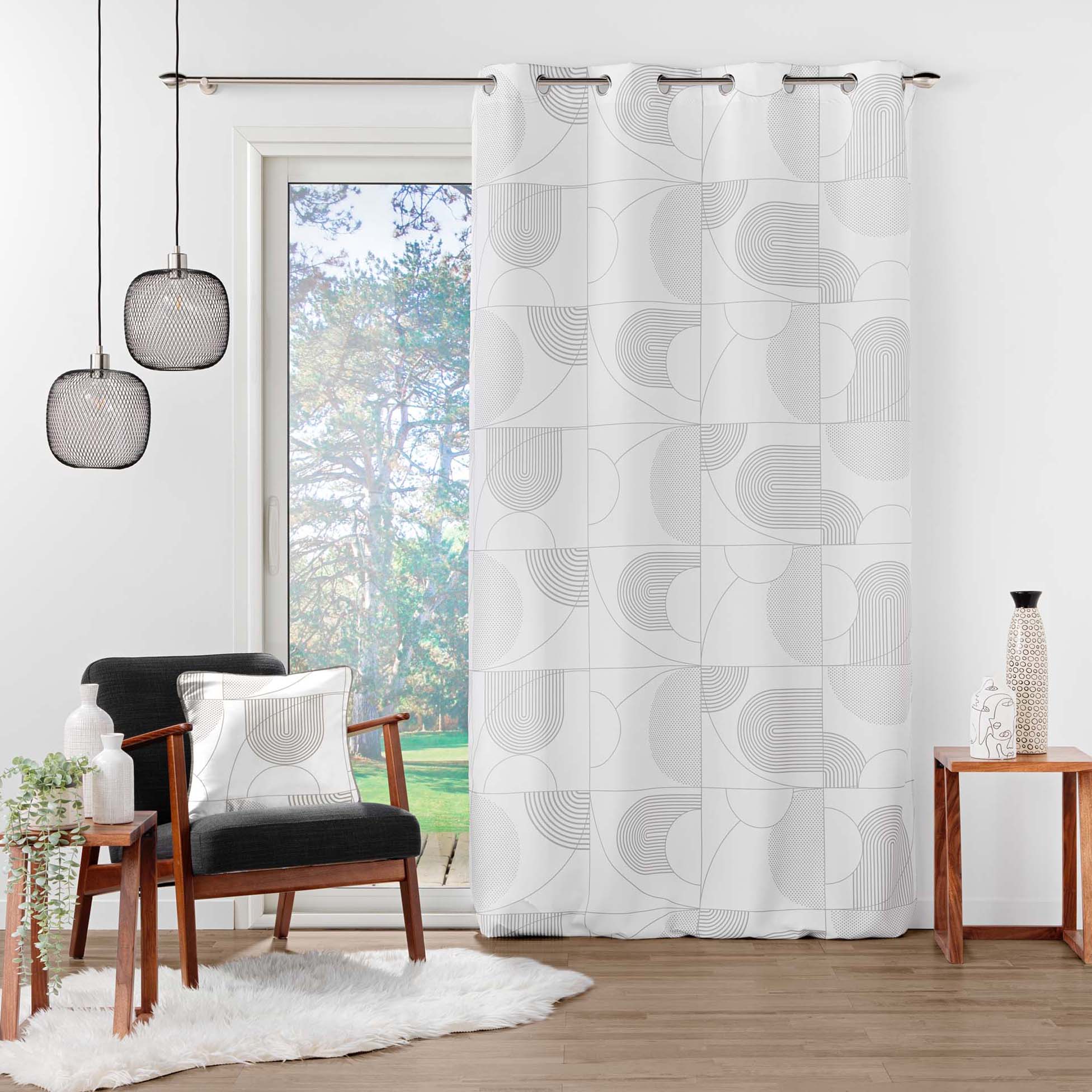 Draperie Esquisse Alb, 140 x 260 cm (1)