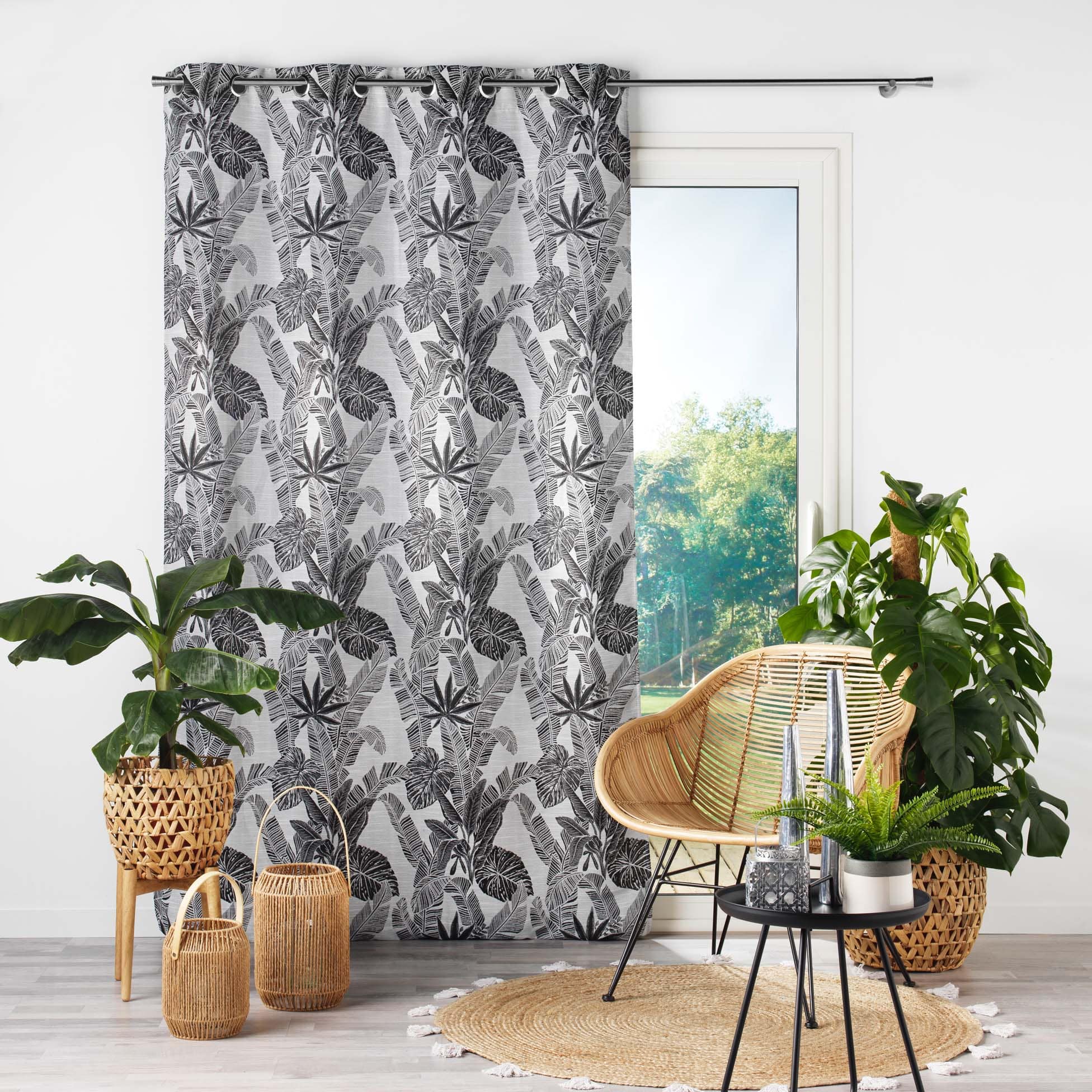 U10 Draperie Faggy Negru, 140 x 260 cm