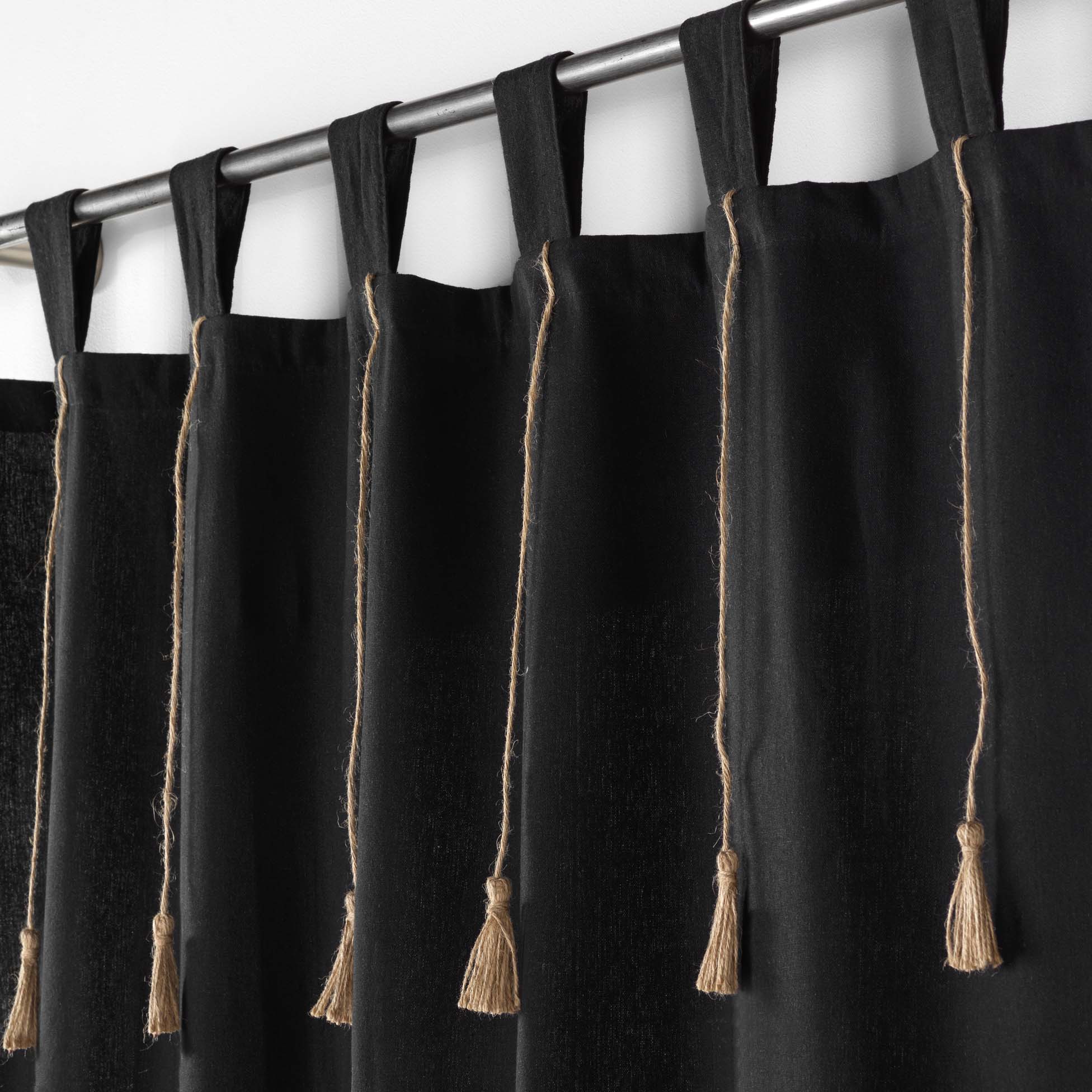 U10 Draperie Filine Negru, 140 x 240 cm