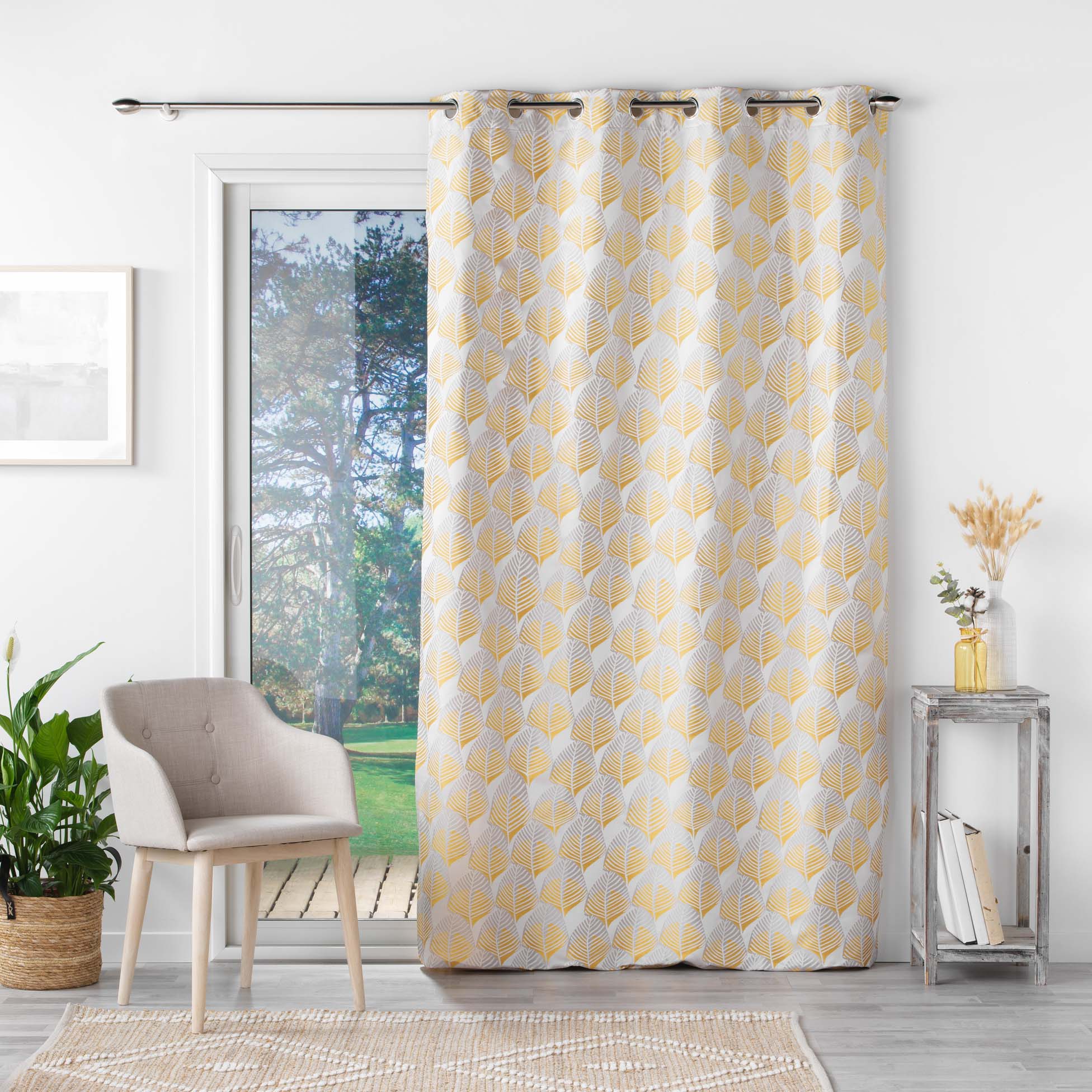 Draperie Floriani Galben, 140 x 260 cm (1)