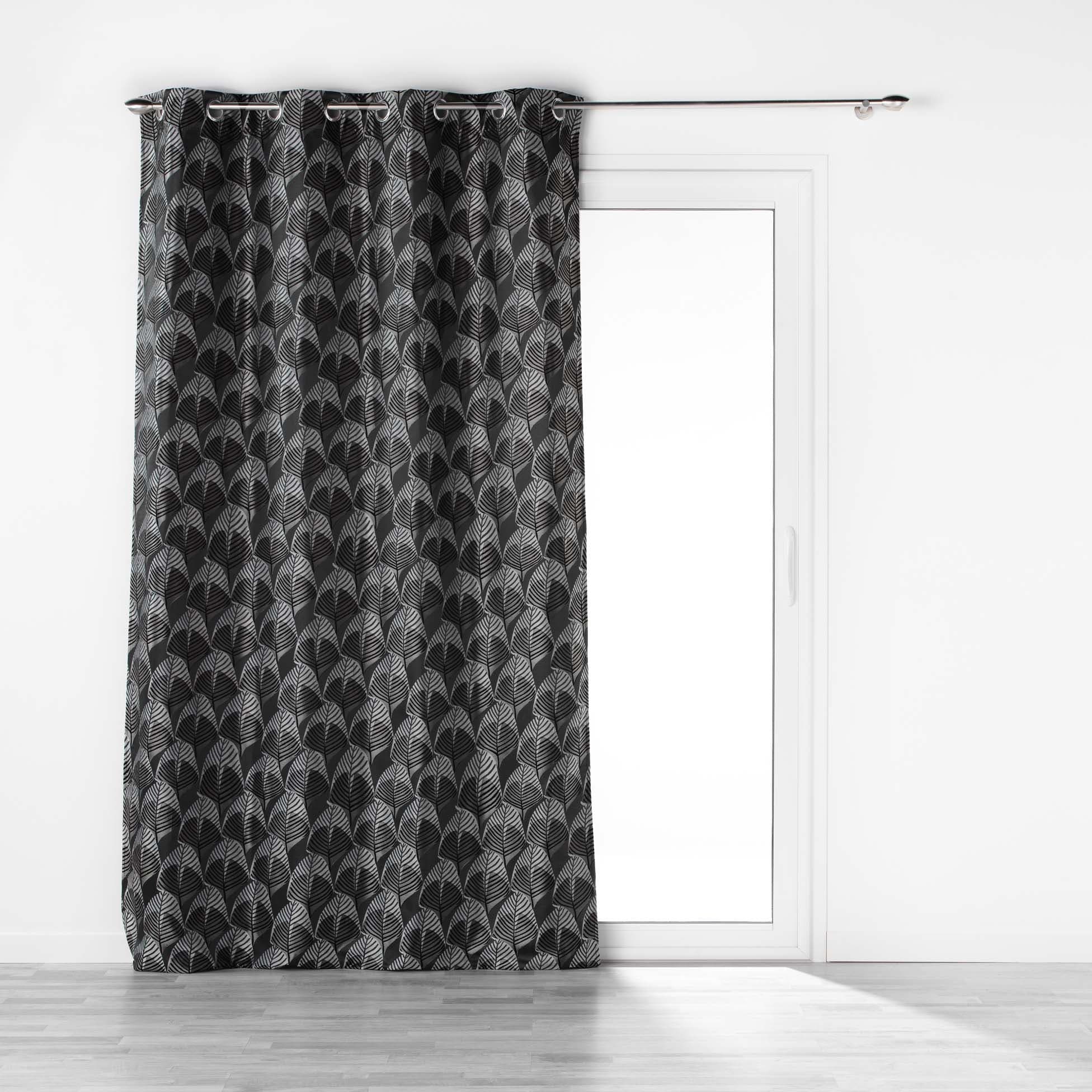 Draperie Floriani Negru, 140 x 260 cm