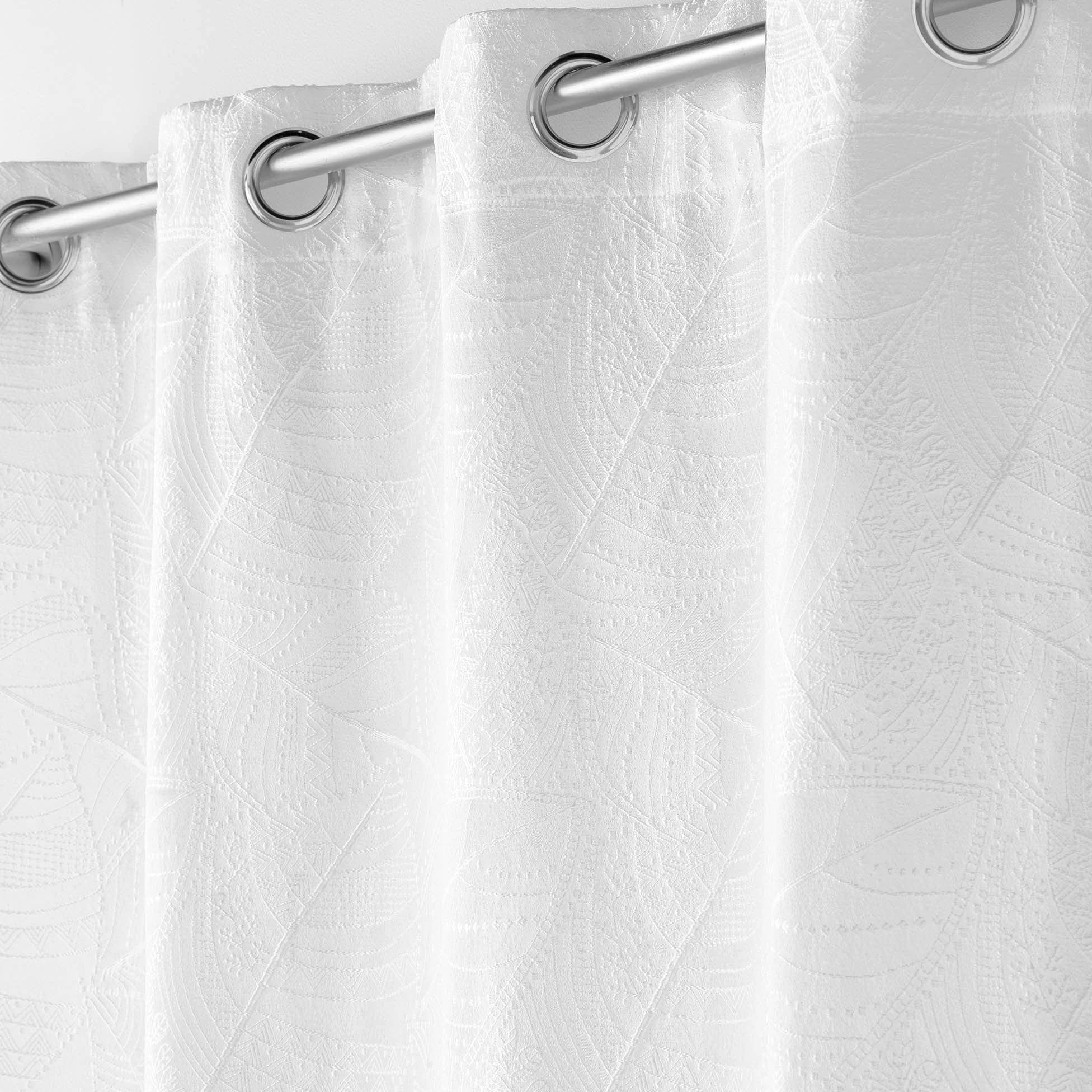 U10 Draperie Floriss Alb, 140 x 260 cm